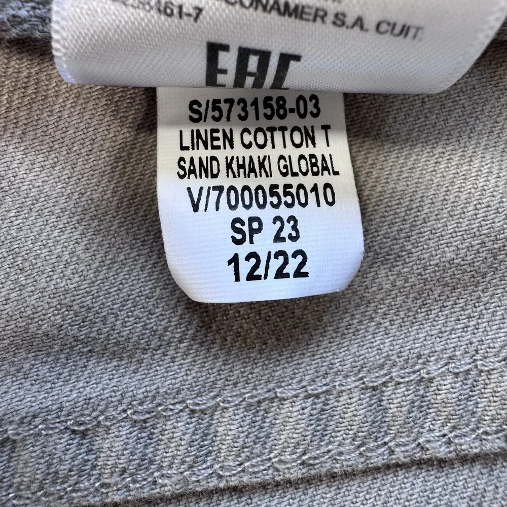 BANANA REPUBLIC Travel Slim Fit Cotton Linen Pant Mens 30x31 Khaki Tan